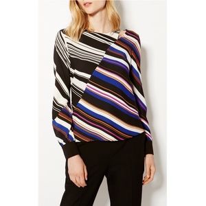 Karen Millen Long Sleeve Shoulder Cutout Blouse